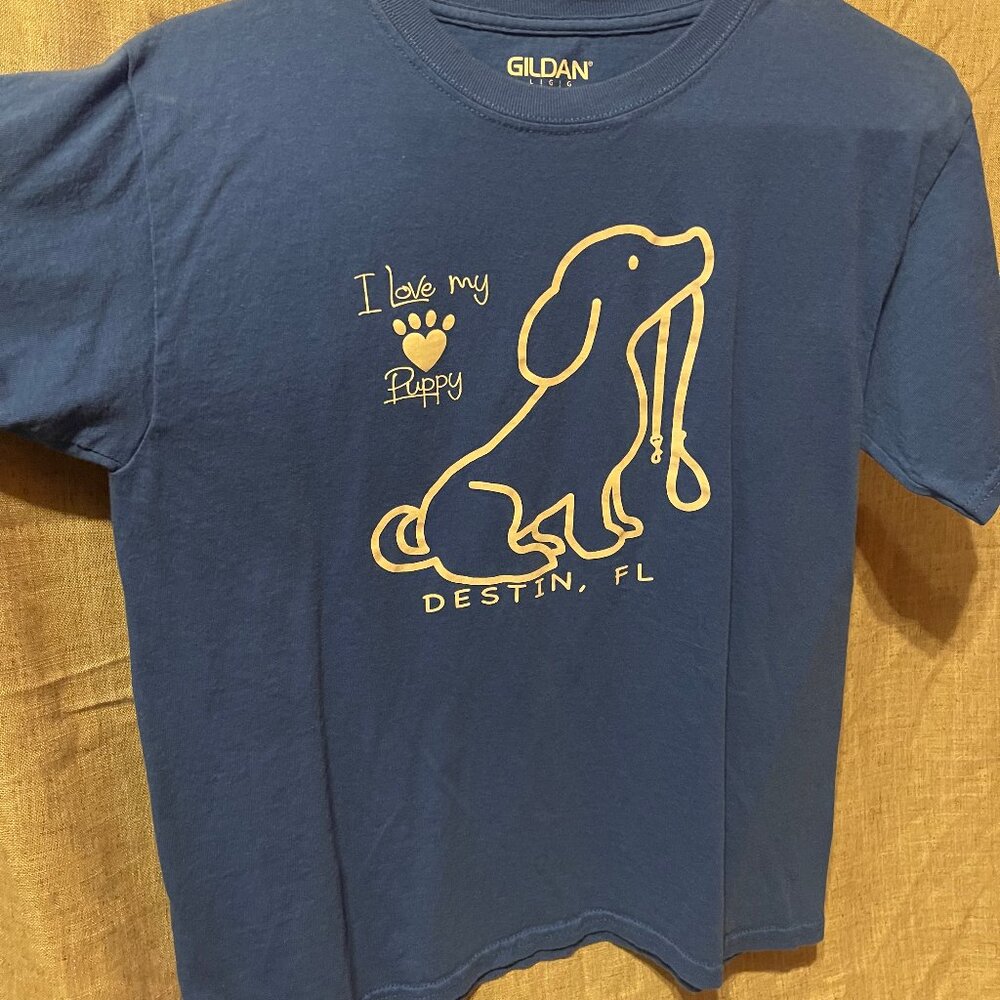 NWOT Blue Youth "I Love My Puppy" Tshirt